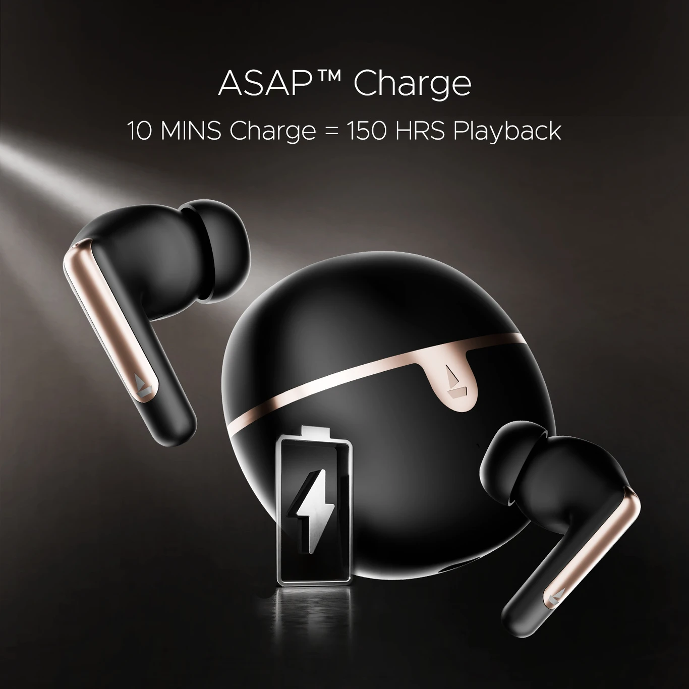 boAt Airdopes 161 ANC Elite,ANC, 50 H Battery,,ENx Tech, Stream Ad Free Music via App Bluetooth Headset (Black, True Wireless)